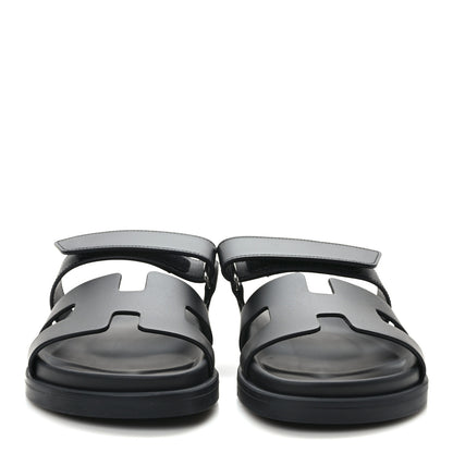Hermes Calfskin Womens Chypre Sandals 36 Black 2 of 9