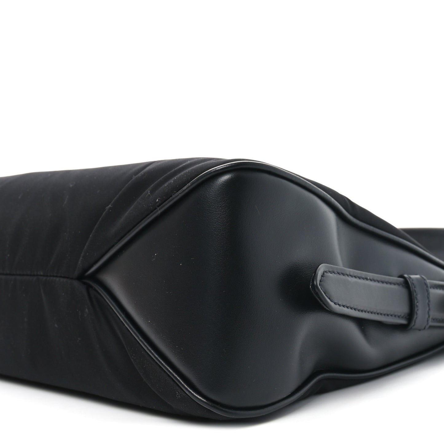 Re-Nylon Vitello Large Aimee Shoulder Bag Black