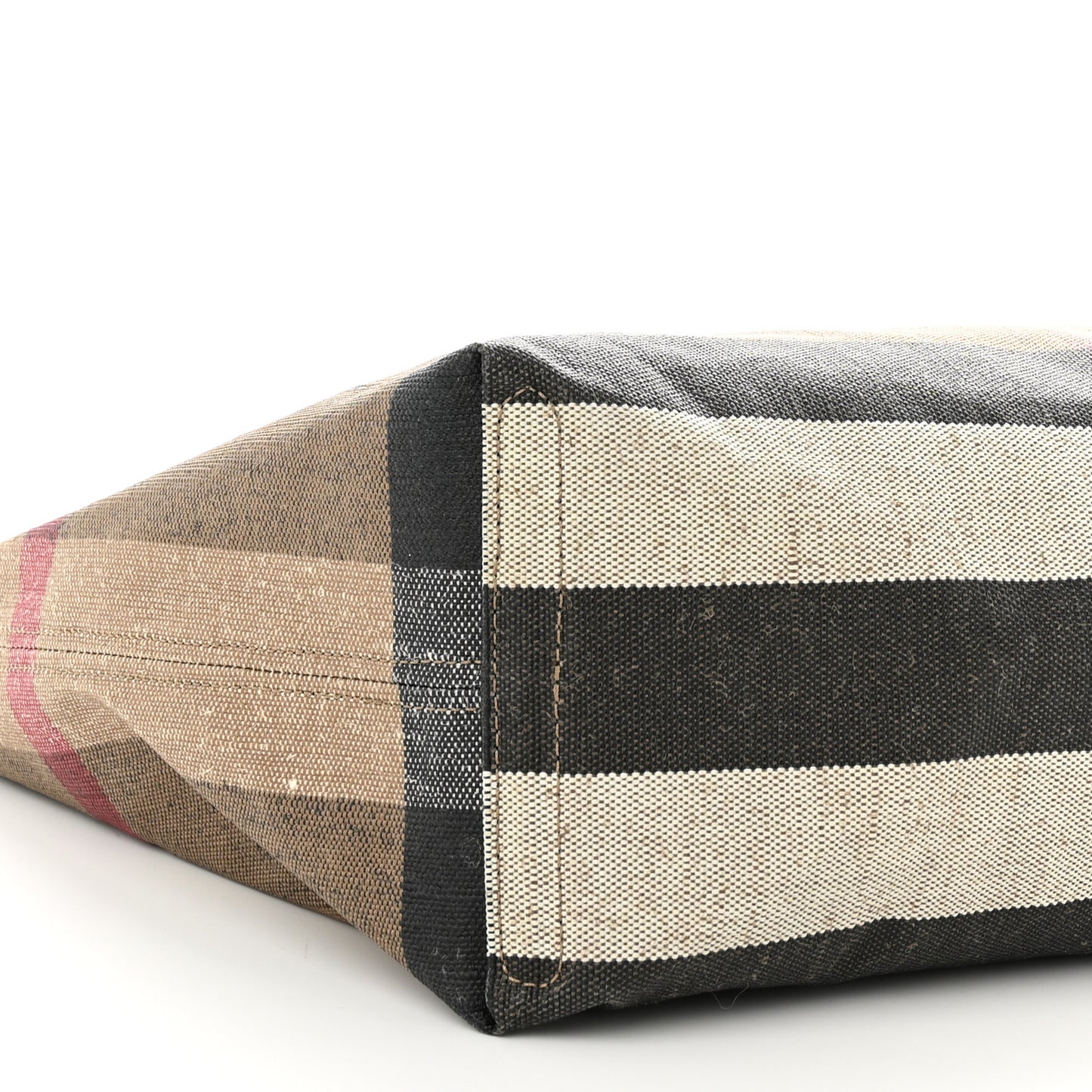 Coated Canvas Mega Check Medium Doodle Tote Black