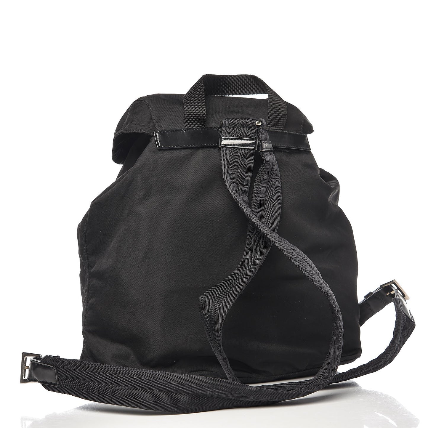 Nylon Cinch Backpack Black