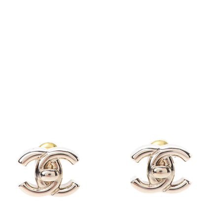 Chanel Metal CC Turnlock Earrings Gold 1 of 5