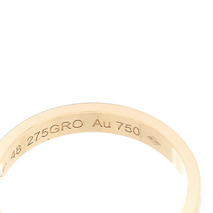 Cartier 18K Yellow Gold Diamond 2.6mm LOVE Paved Band Ring 48 4.5 5 of 5