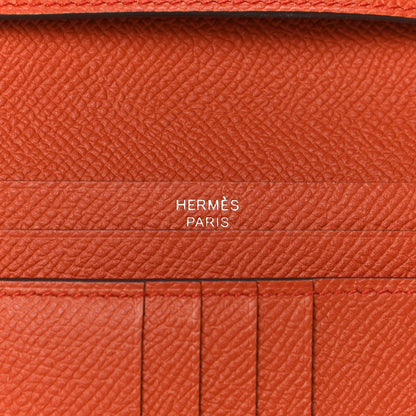 Hermes Epsom Verso Bearn Compact Wallet Lime Terre Battue 6 of 10
