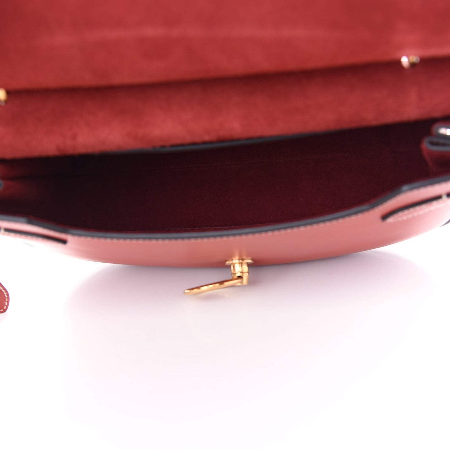 Silky Calfskin Amberley Satchel Rust