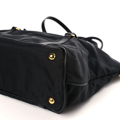 Prada Tessuto Nylon Saffiano Tote Black 7 of 8