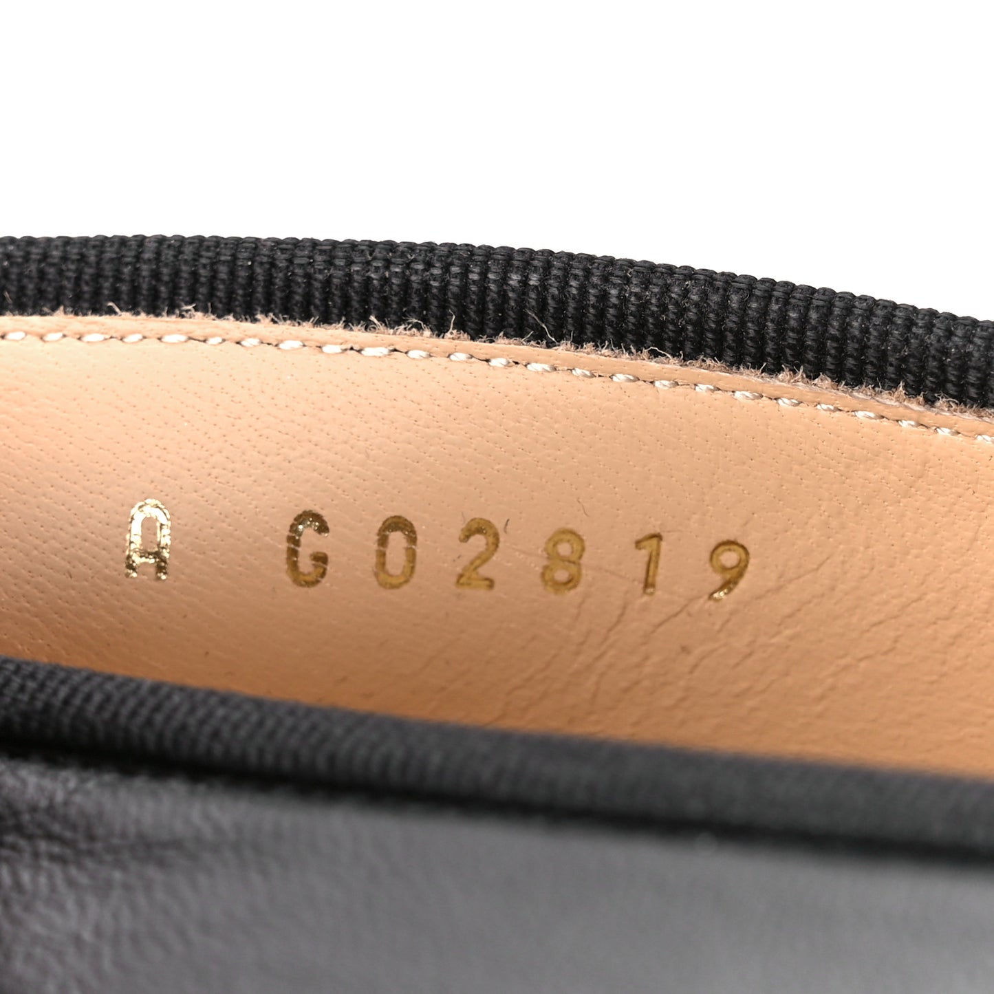 Lambskin Patent Cap Toe CC Ballerina Flats 38.5 Black
