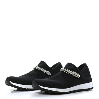 Jimmy Choo Knit Crystal Verona Sneaker 38 Black 3 of 9