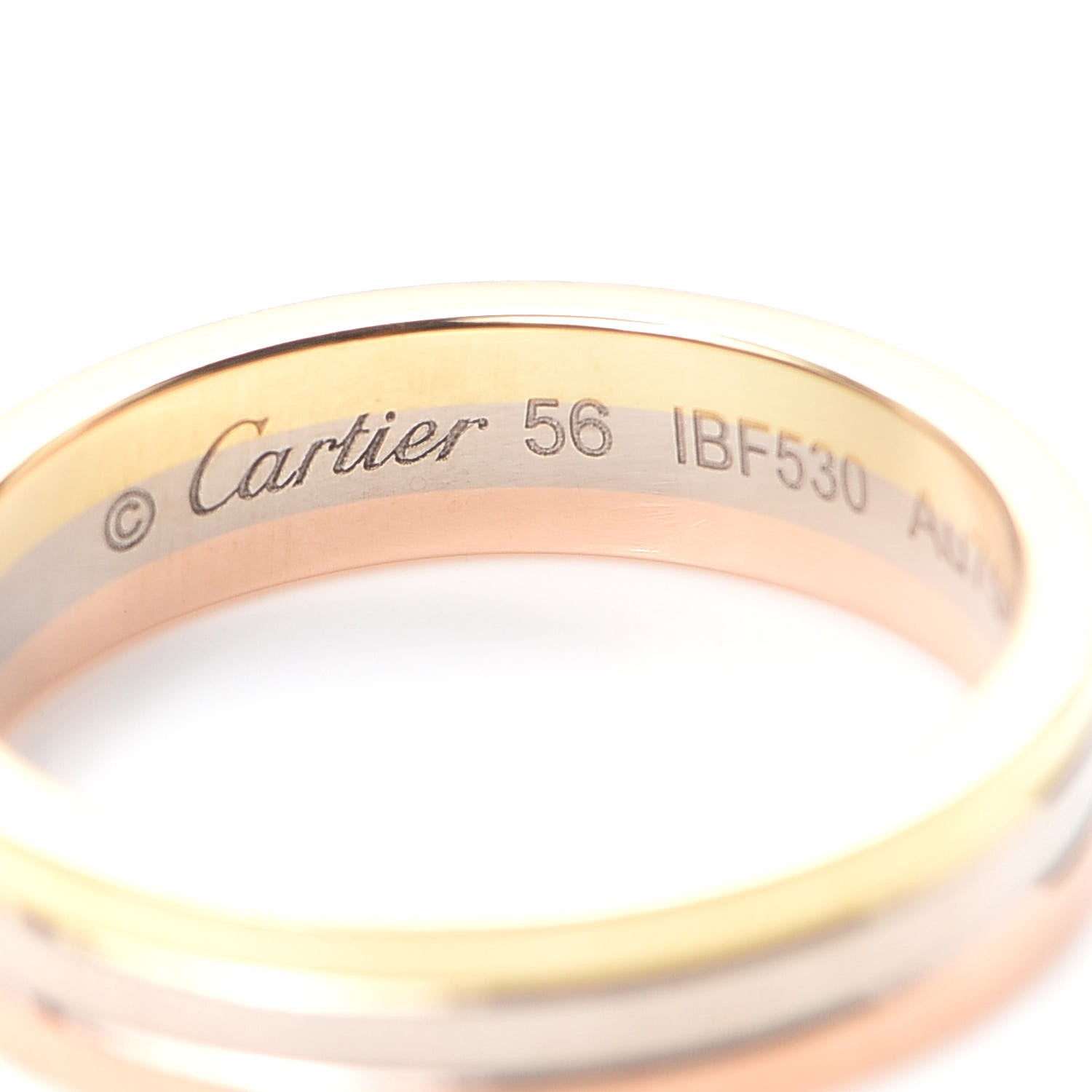 Cartier 18K Pink White Yellow Gold 4.8mm Vendome Louis Cartier Wedding Band Ring 56 7.5 4 of 5
