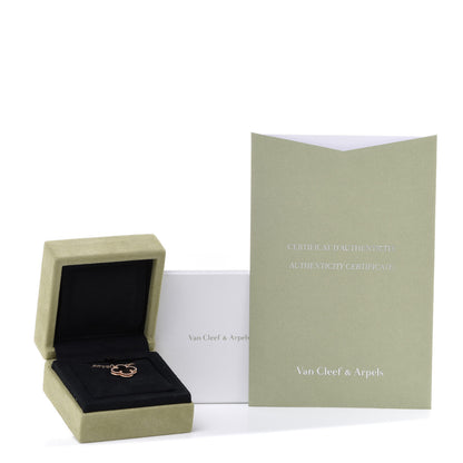 Van Cleef & Arpels 18K Rose Gold Gray Mother of Pearl Vintage Alhambra Pendant Necklace 6 of 6