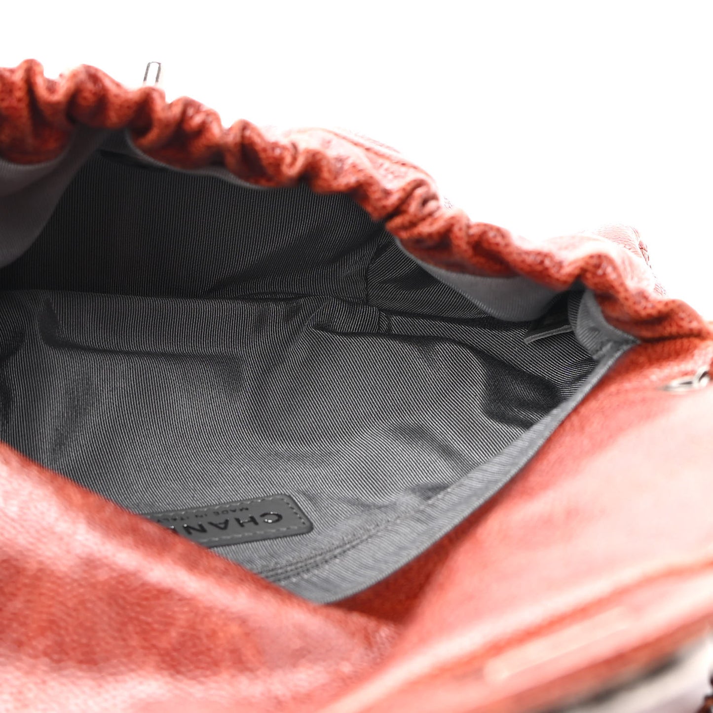 Caviar Quilted Medium Elastic Flap Bordeaux