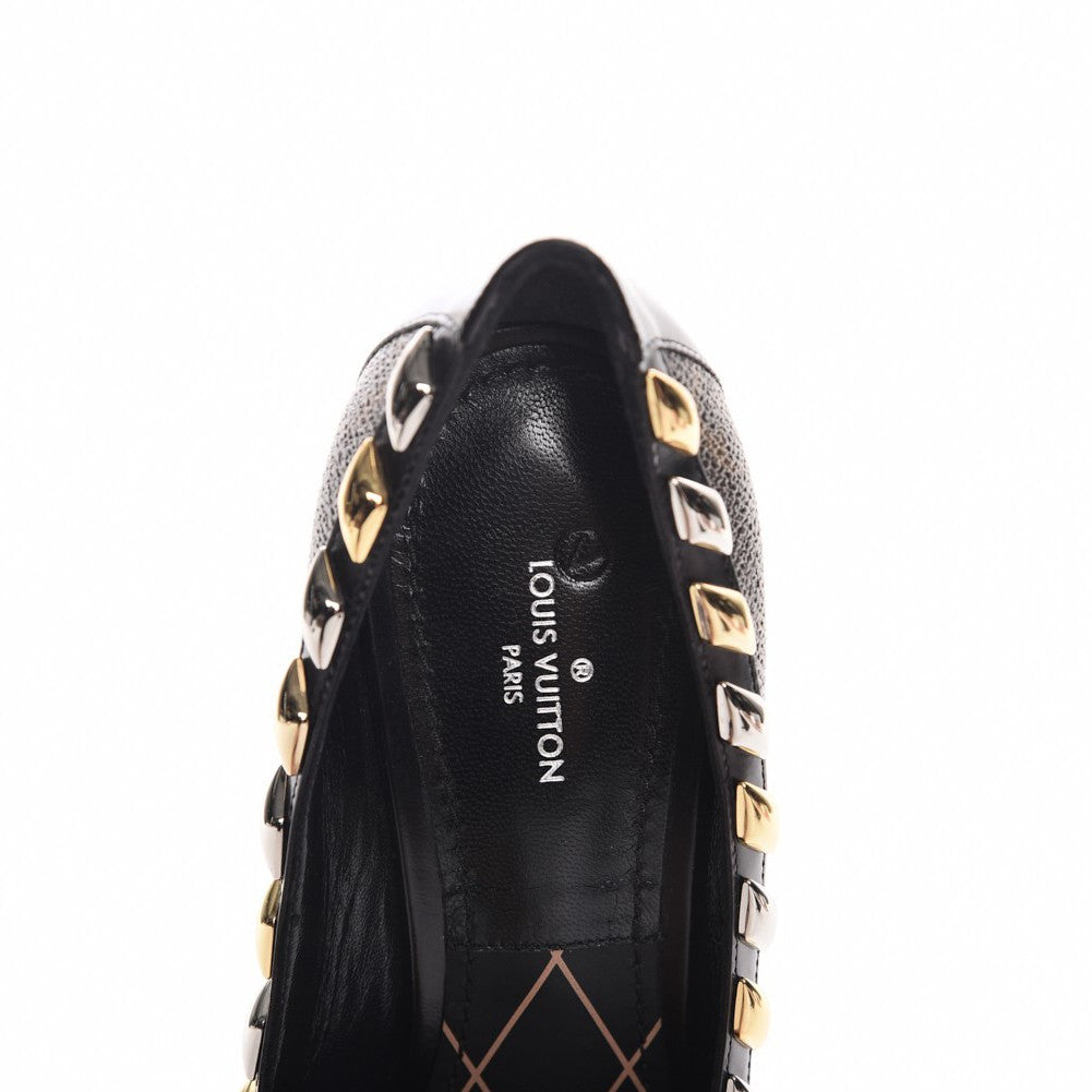 Calfskin Monogram Eldorado Pumps 37 Cacao