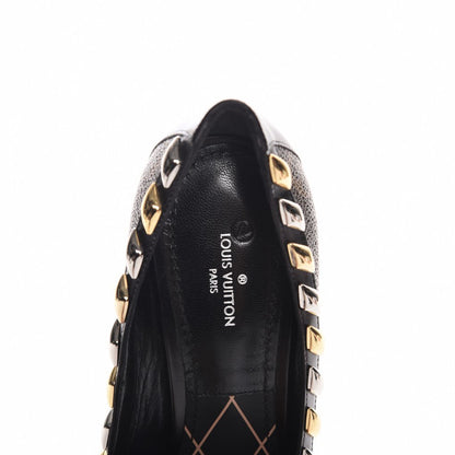 Louis Vuitton Calfskin Monogram Eldorado Pumps 37 Cacao 6 of 9