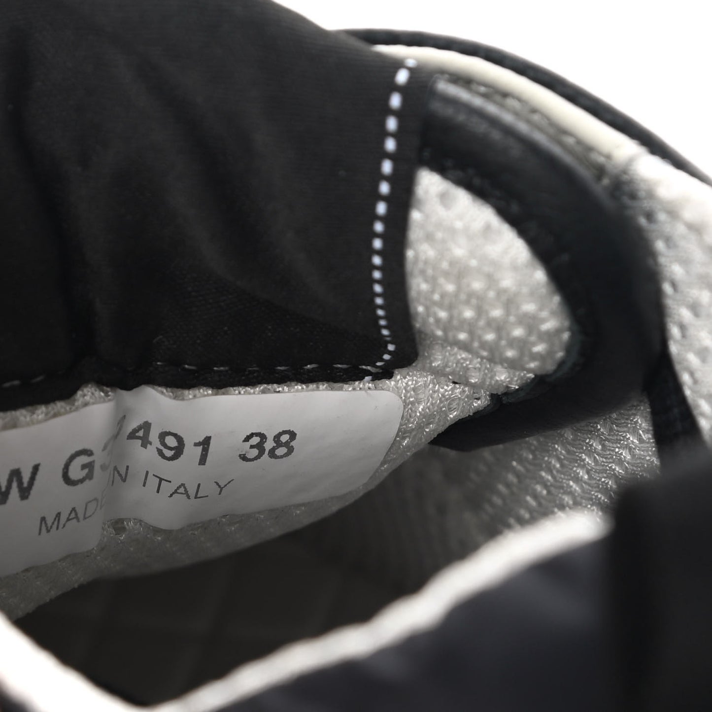 Calfskin Mesh Lycra Suede Womens Logo Sneakers 38 Black