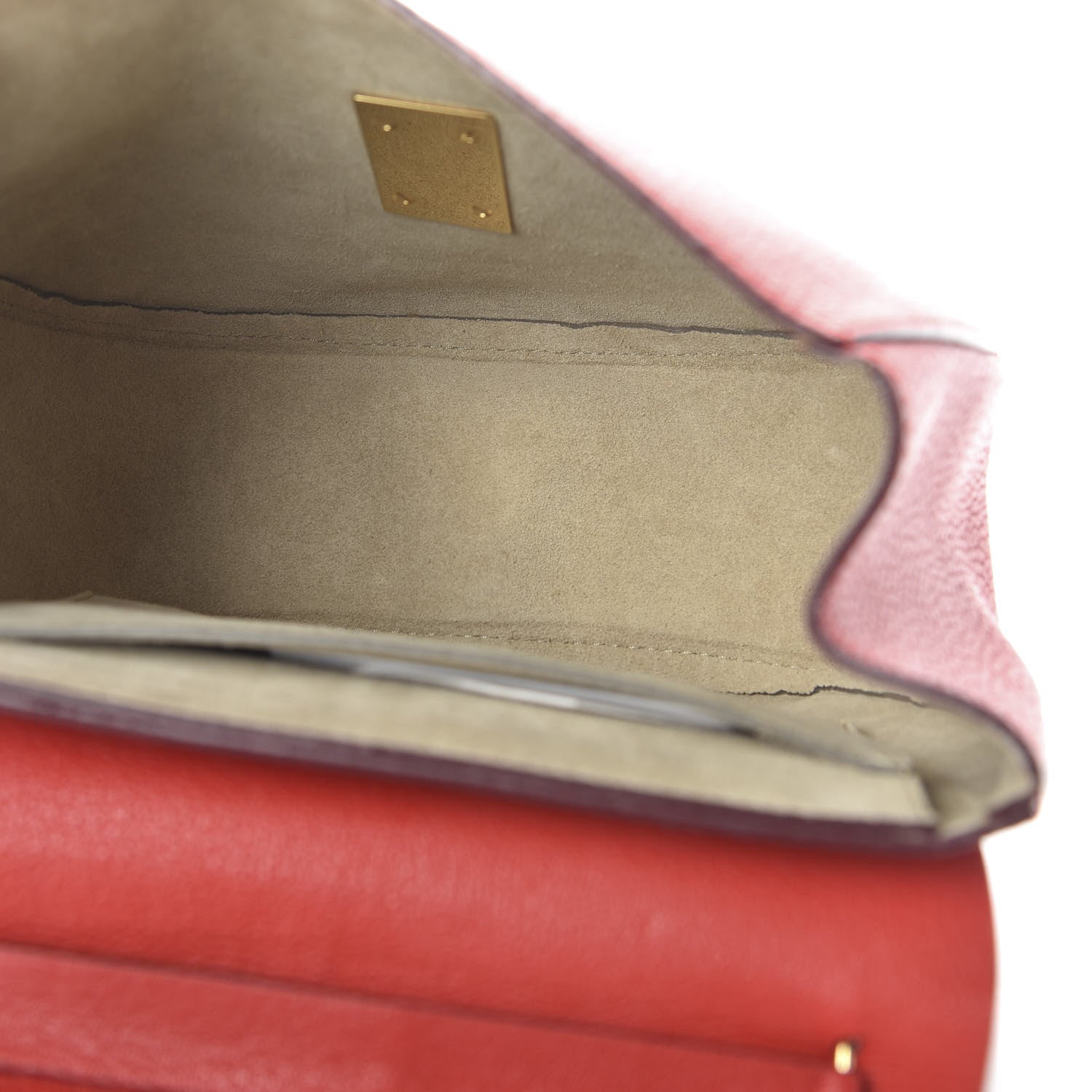 Chloe Grained Lambskin Drew Shoulder Bag Plaid Red 5 of 10