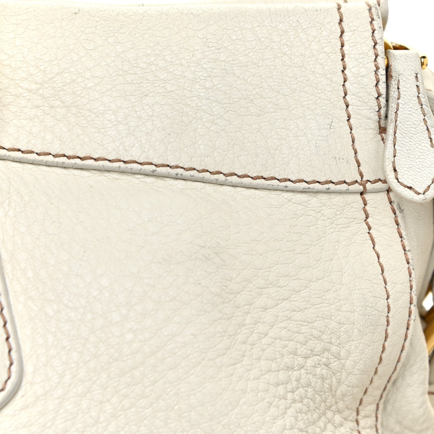 Prada Cervo Antik Shopping Satchel White 16 of 23