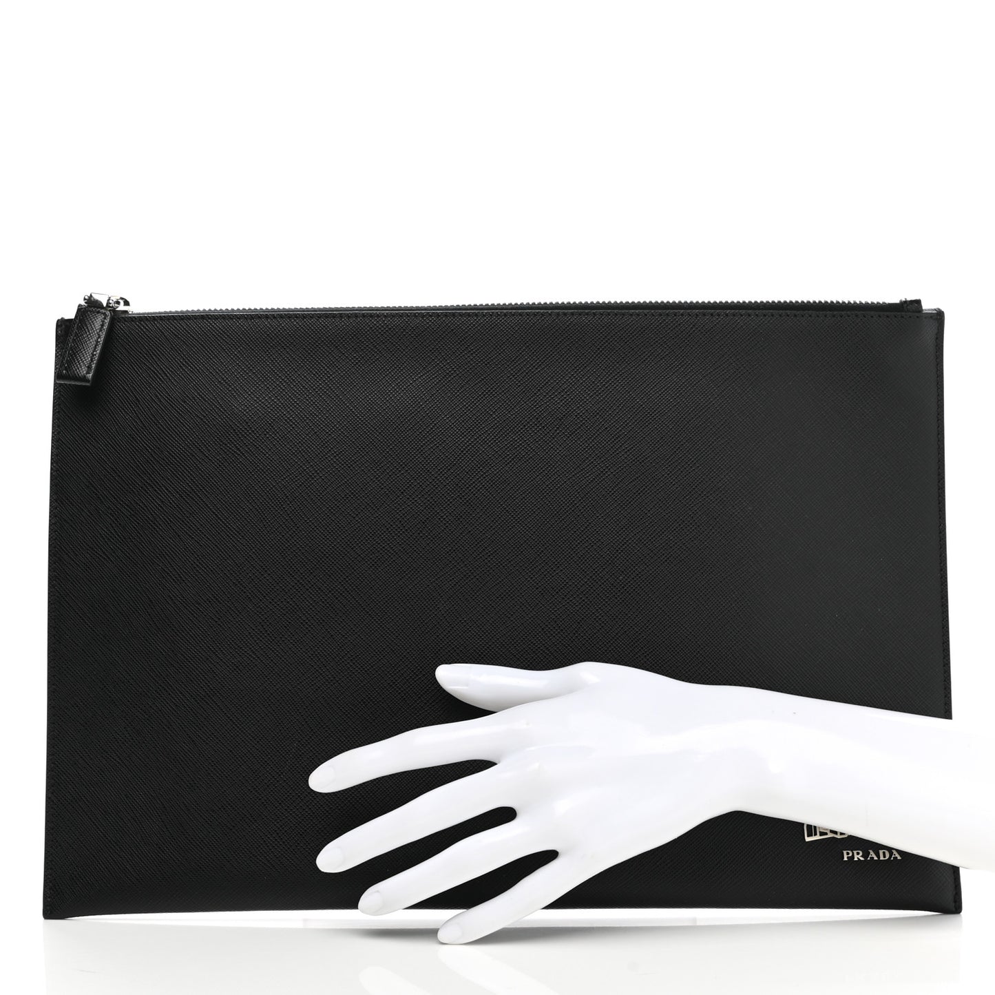 Saffiano Voyage Flat Pouch Black