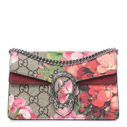 Gucci GG Supreme Monogram Blooms Super Mini Dionysus Shoulder Bag Beige Multicolor Dry Rose 1 of 13