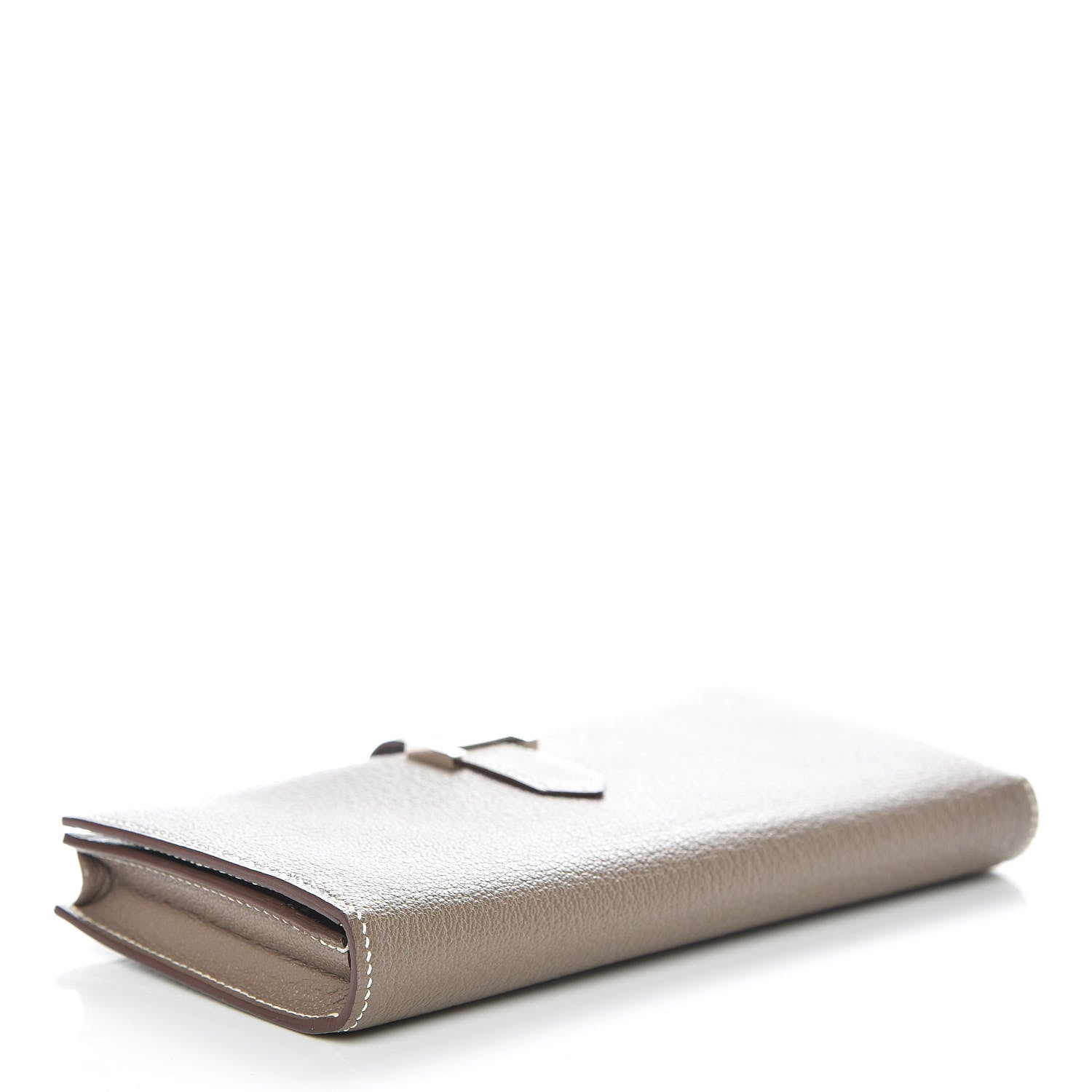 Hermes Chevre Mysore Bearn Gusset Wallet Etoupe 4 of 10
