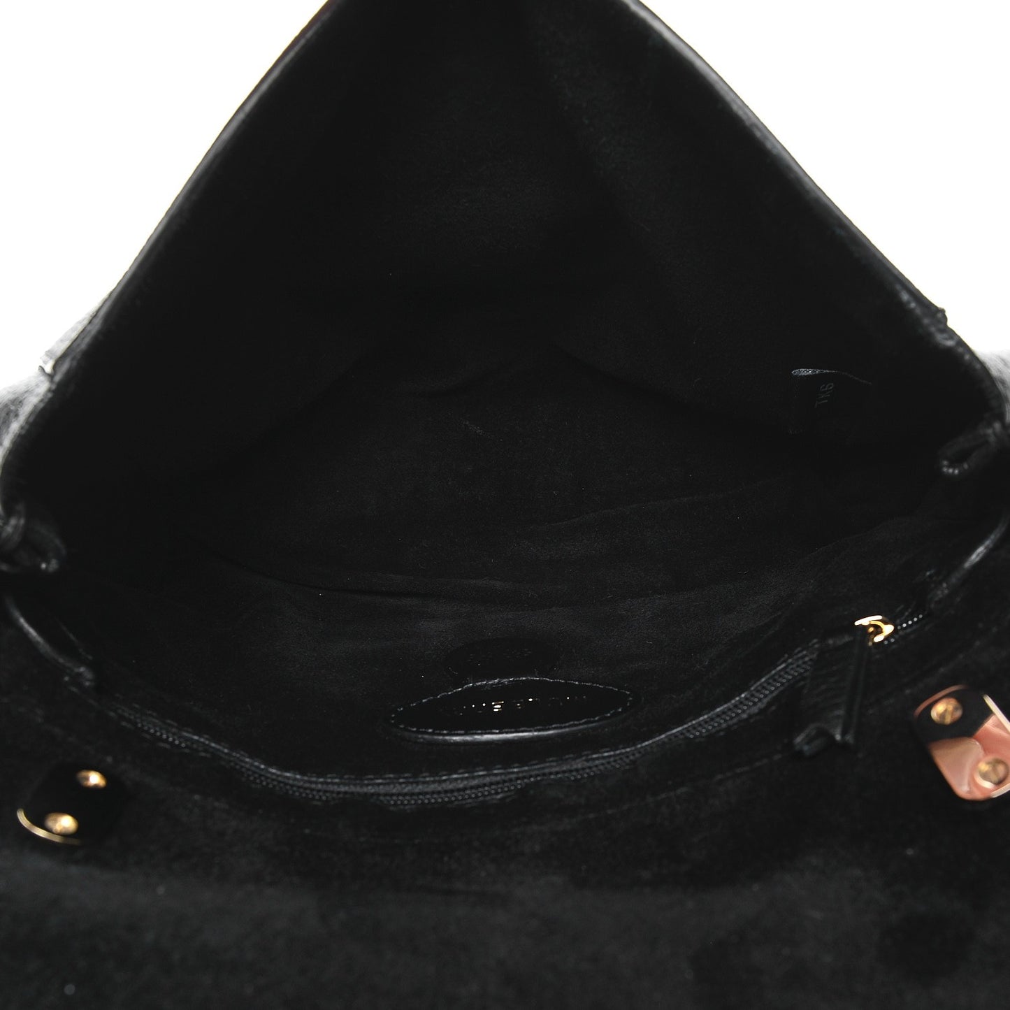 Soft Spongy Calfskin Small Lily Flap Black