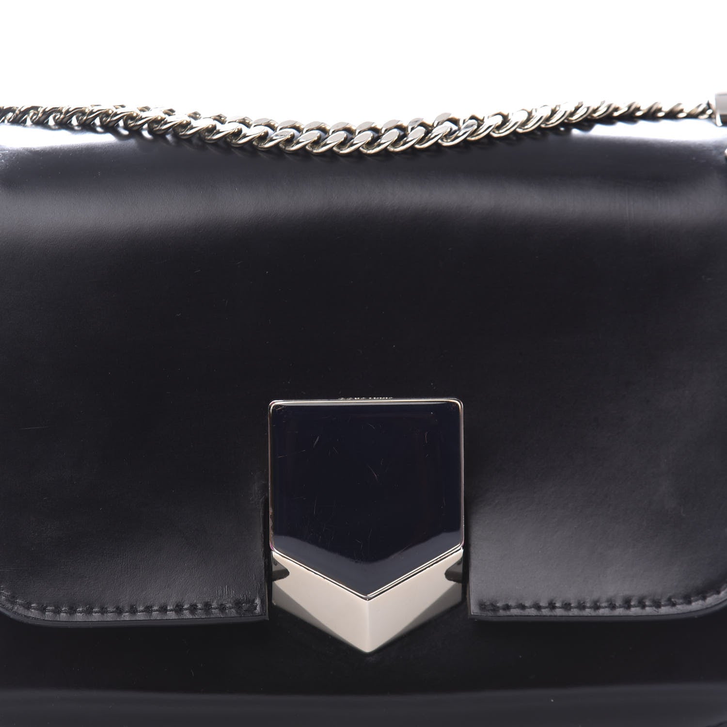 Jimmy Choo Spazzolato Lockett Petite Shoulder Bag Black 11 of 11