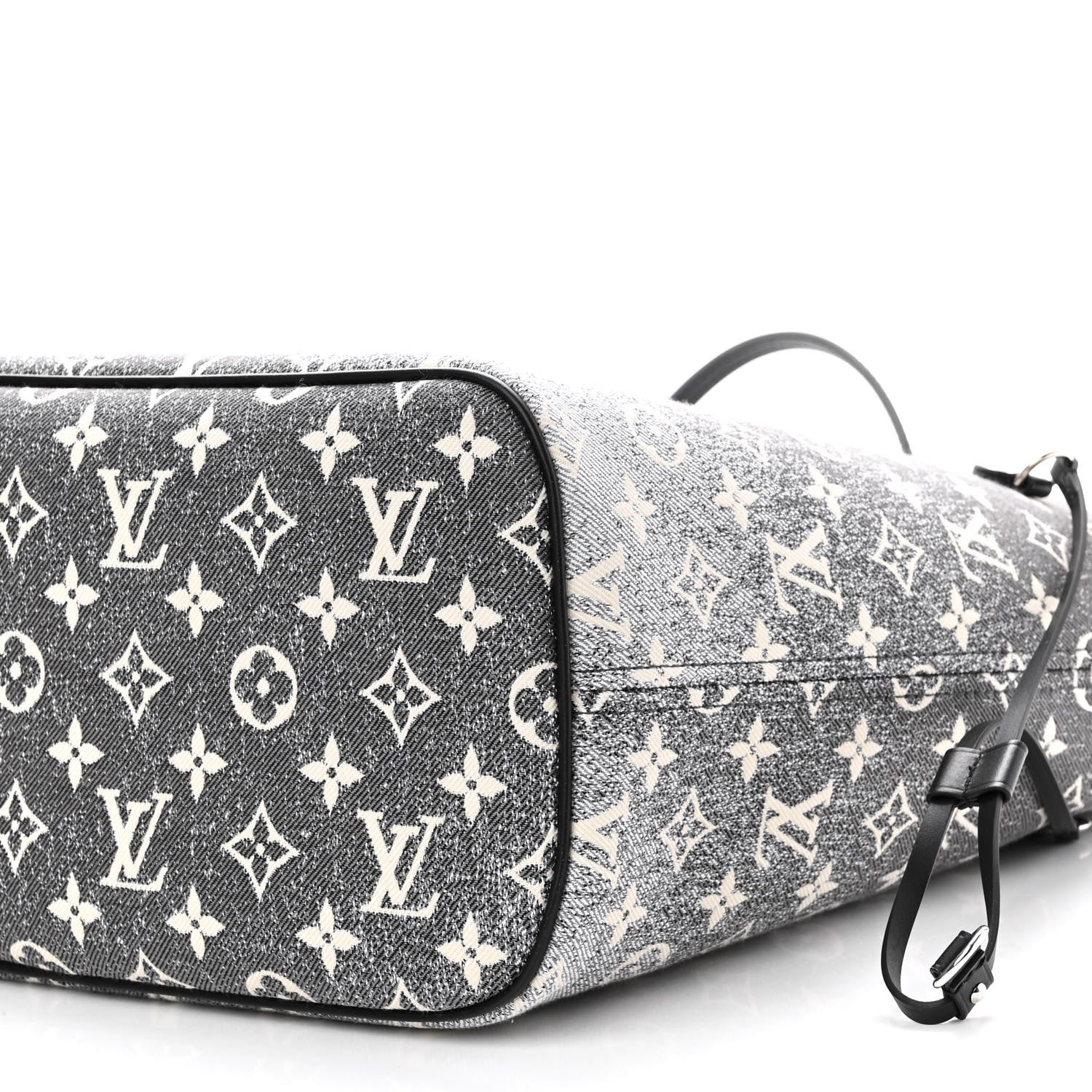 Louis Vuitton Denim Monogram Jacquard Neverfull MM Grey 10 of 10