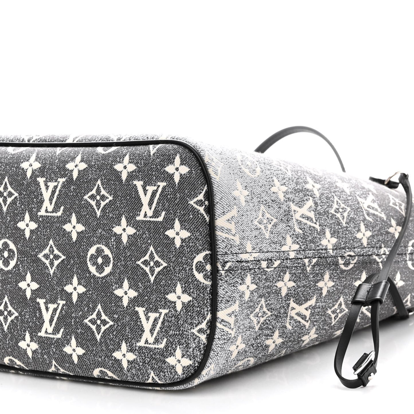 Denim Monogram Jacquard Neverfull MM Grey