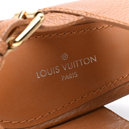 Louis Vuitton Calfskin Vedette Wedge Sandals 37 in Brown 7 of 7