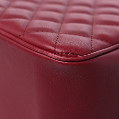 Chanel Calfskin Quilted CC Medium Vanity Case Dark Red 11 of 14