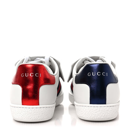 Gucci Calfskin Ayers Web Womens Ace Bow Lace Sneakers 38 White 5 of 8