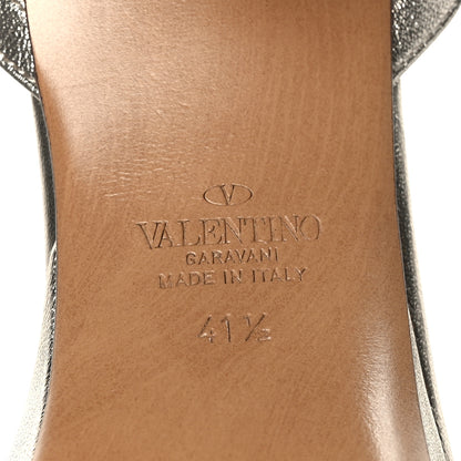 Valentino Garavani Metallic Nappa Rockstud 35/75mm Platform Sandals 41.5 Skin 7 of 7