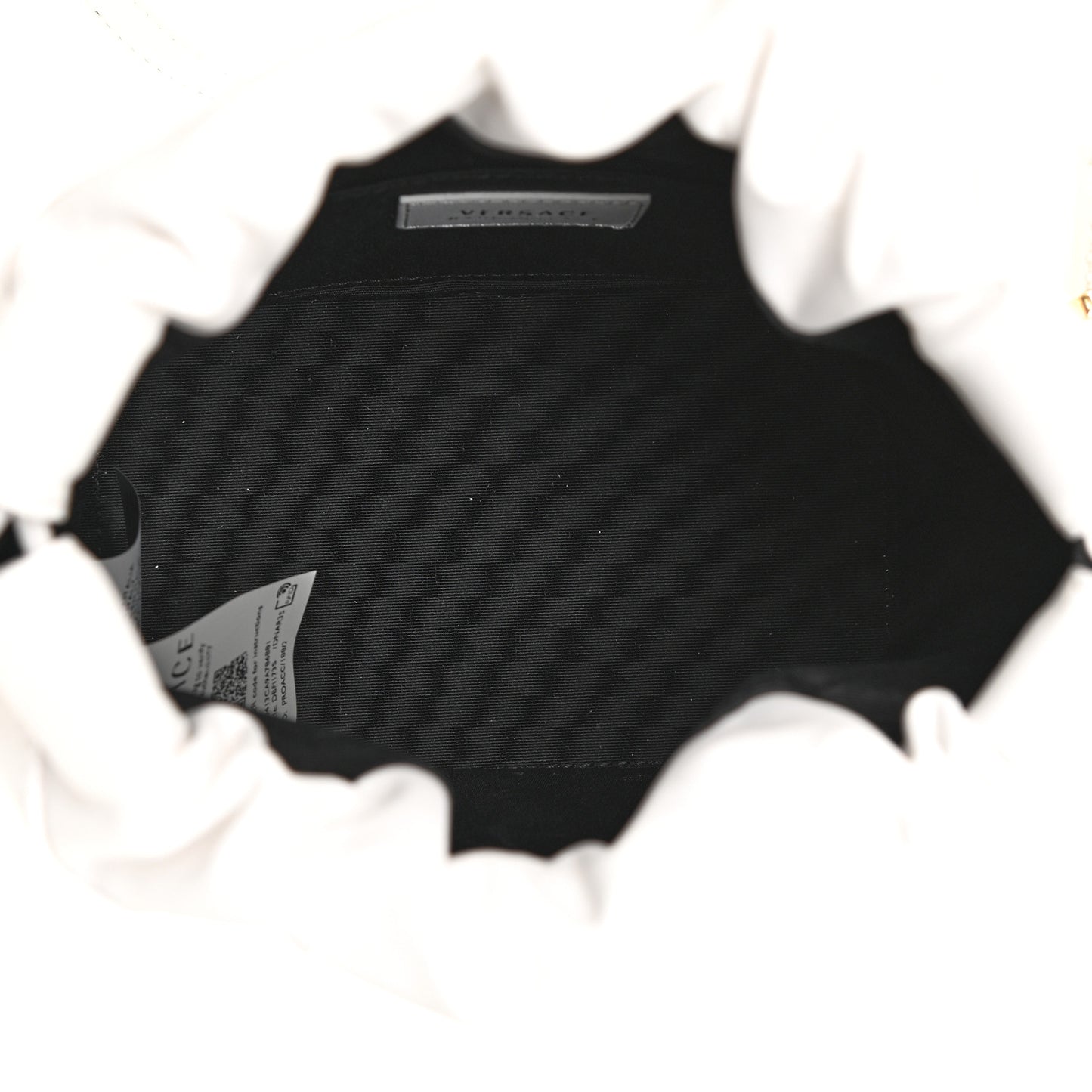 Nappa Quilted Medusa Bucket Bag White