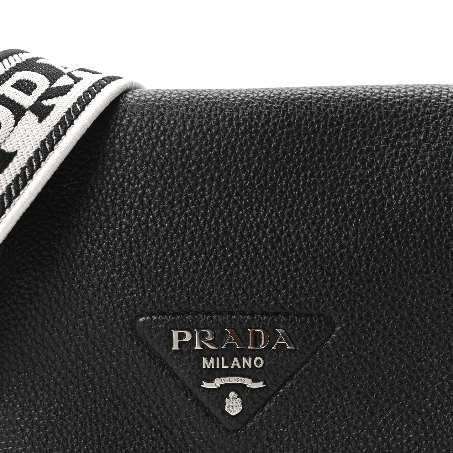 Vitello Daino Soft Flap Crossbody Black