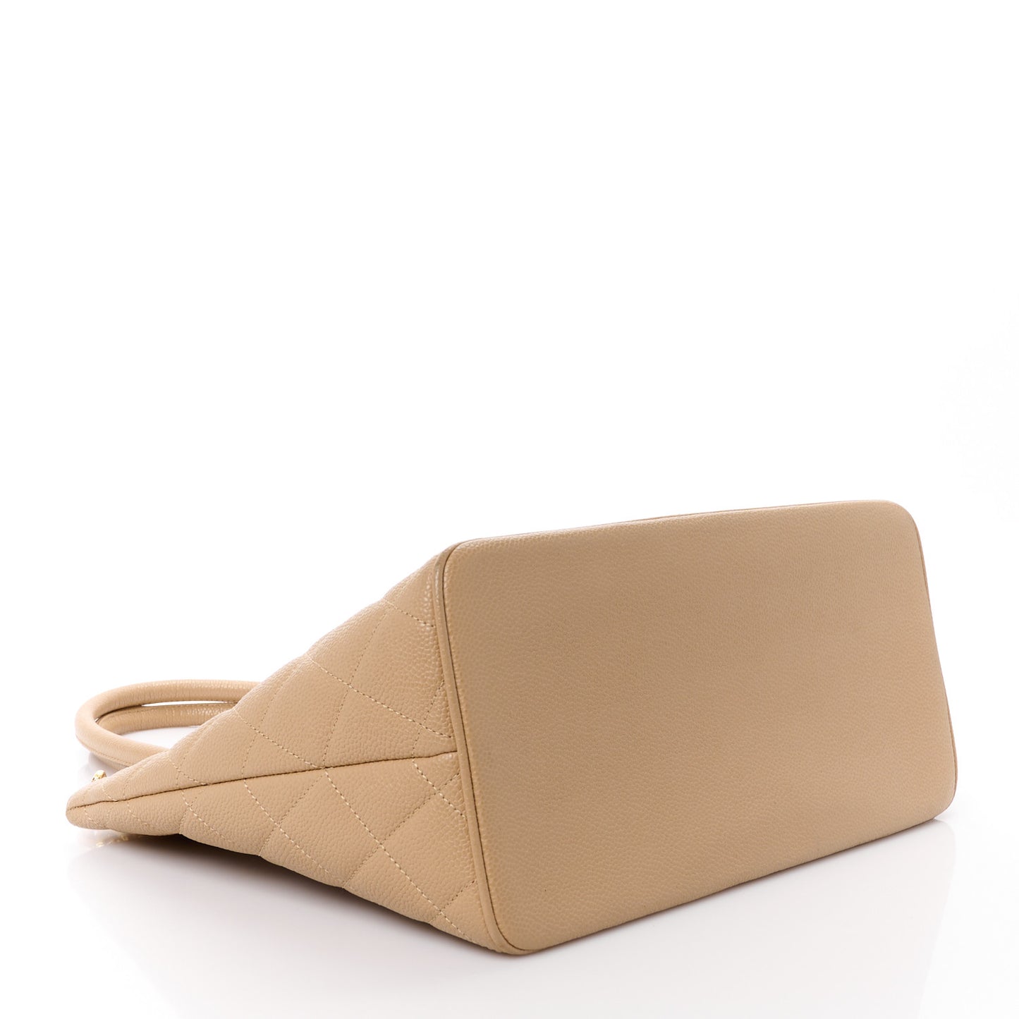 Caviar Quilted Medallion Tote Beige