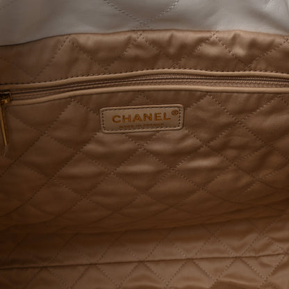 Chanel Shiny Calfskin Quilted Chanel 22 White 7 of 12