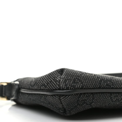 Gucci Denim Monogram Pouch Black 7 of 8