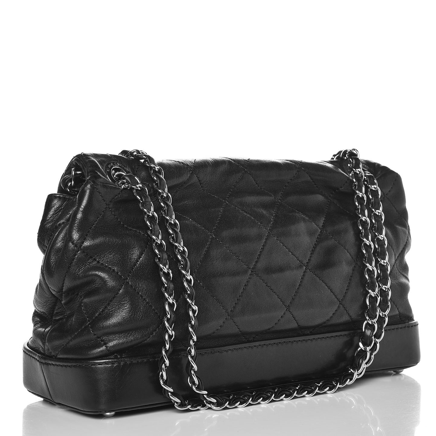 Calfskin Quilted VIP Flap Black