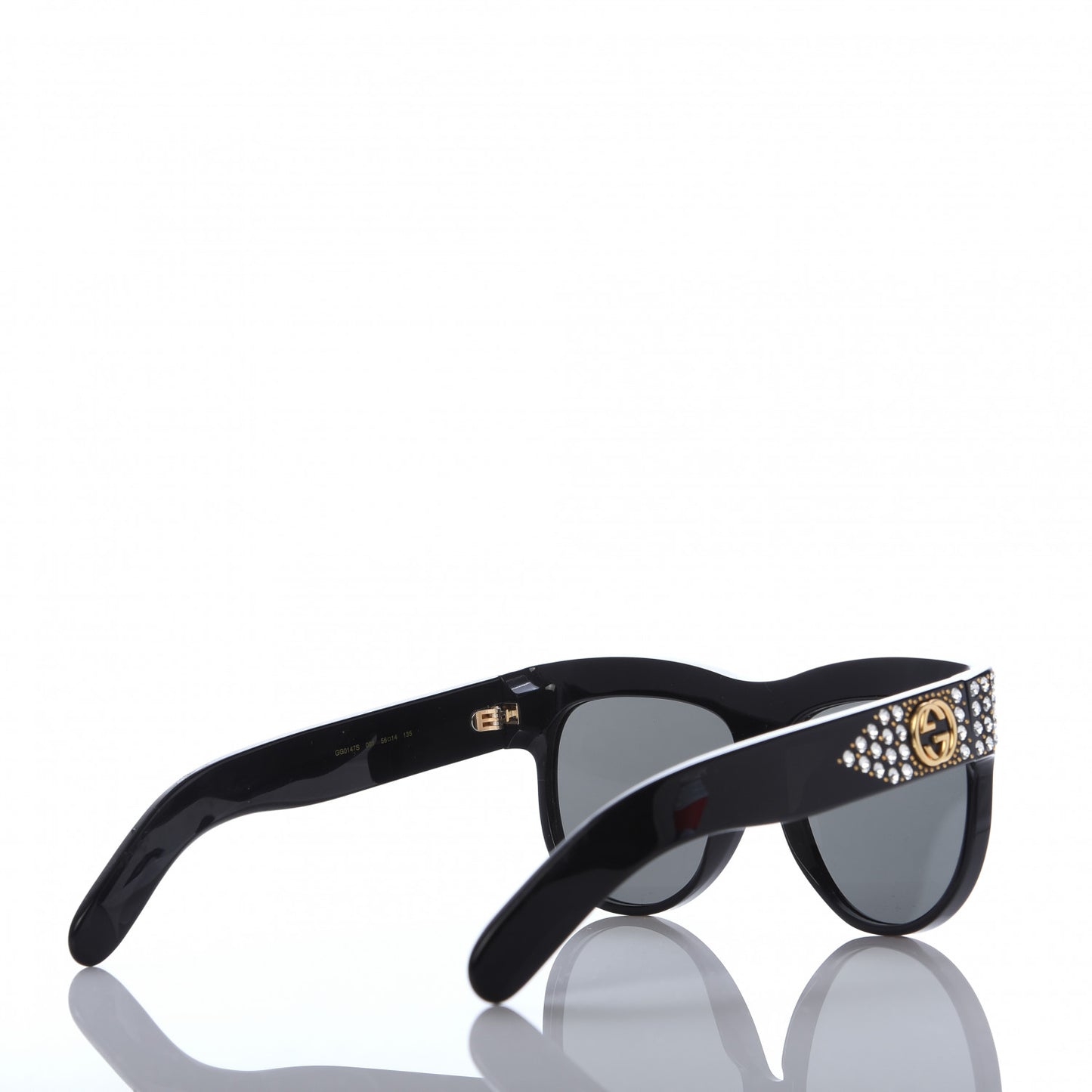 Acetate Crystal Sunglasses GG0147S Black