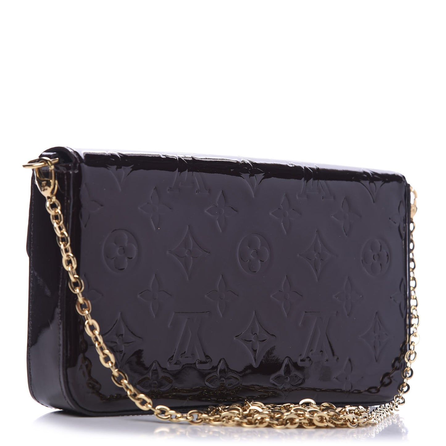 Vernis Pochette Felicie Chain Wallet Amarante