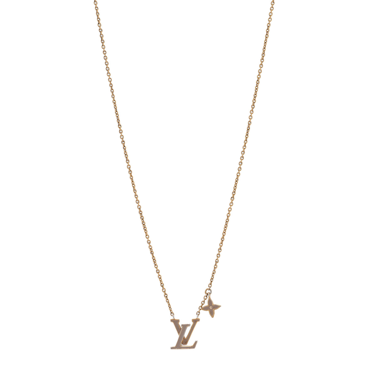 Enamel LV Iconic Necklace Marron Clair