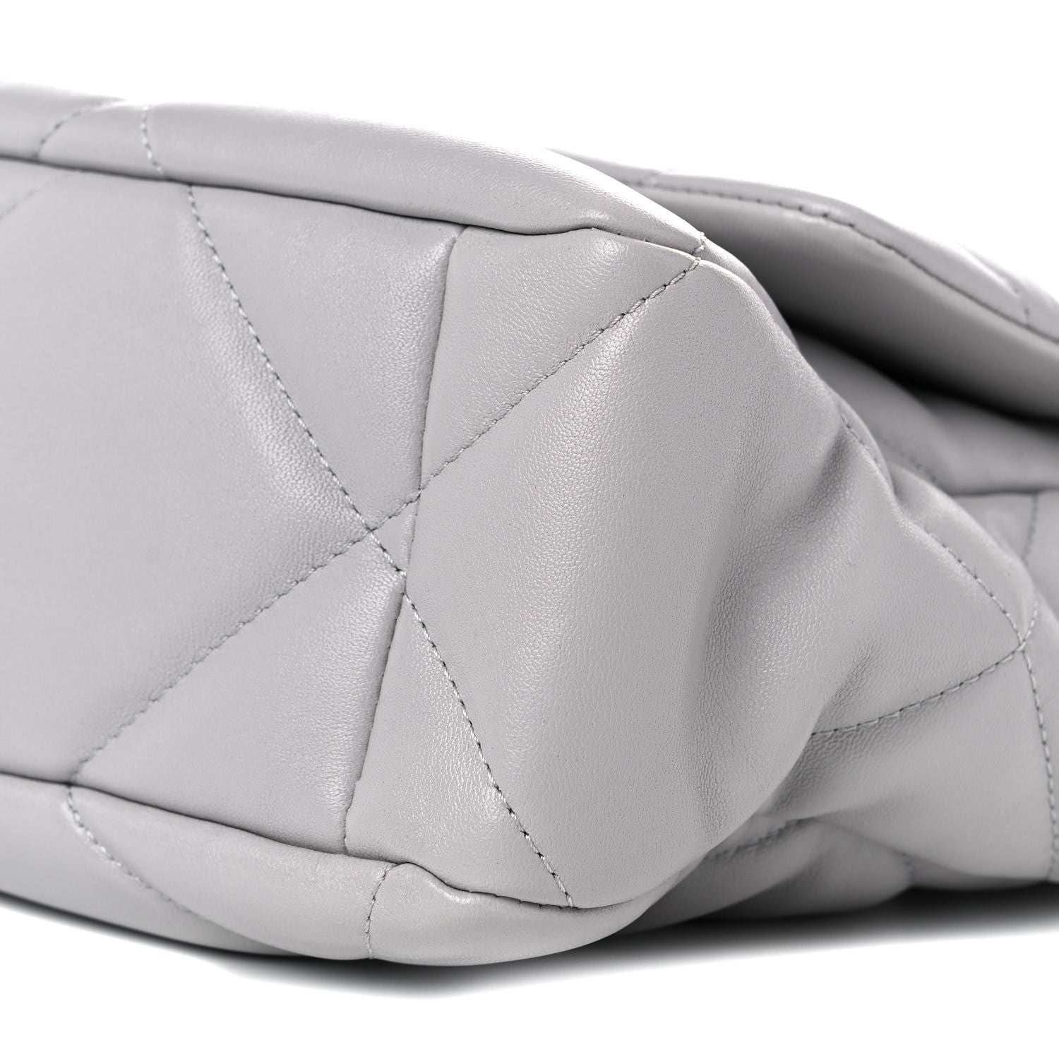 Chanel Lambskin Quilted Large Chanel 19 Flap Grey 9 of 9