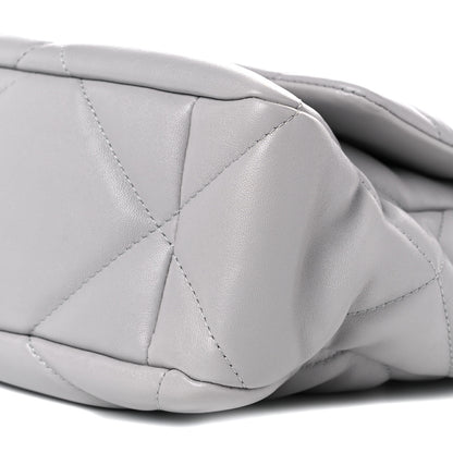 Chanel Lambskin Quilted Large Chanel 19 Flap Grey 9 of 9
