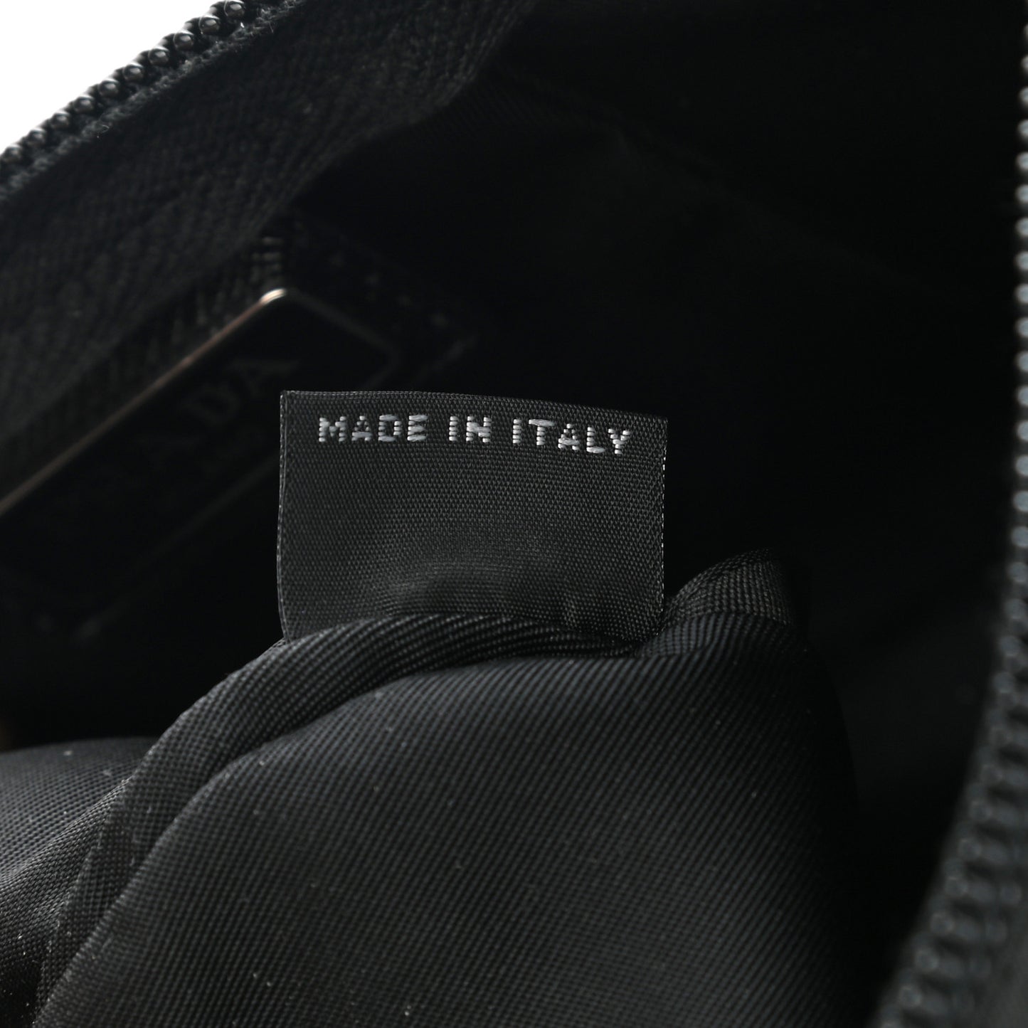 Nylon Tessuto Cosmetic Pouch Black