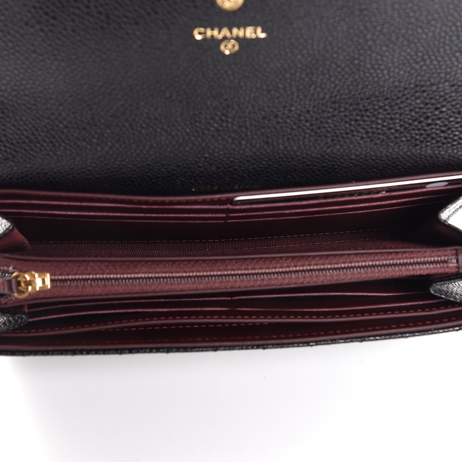 Chanel Caviar Quilted Large Gusset Flap Wallet Black 5 of 8