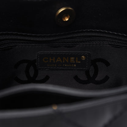 Chanel Calfskin Quilted Small Surpique Stitch Tote Black 8 of 9