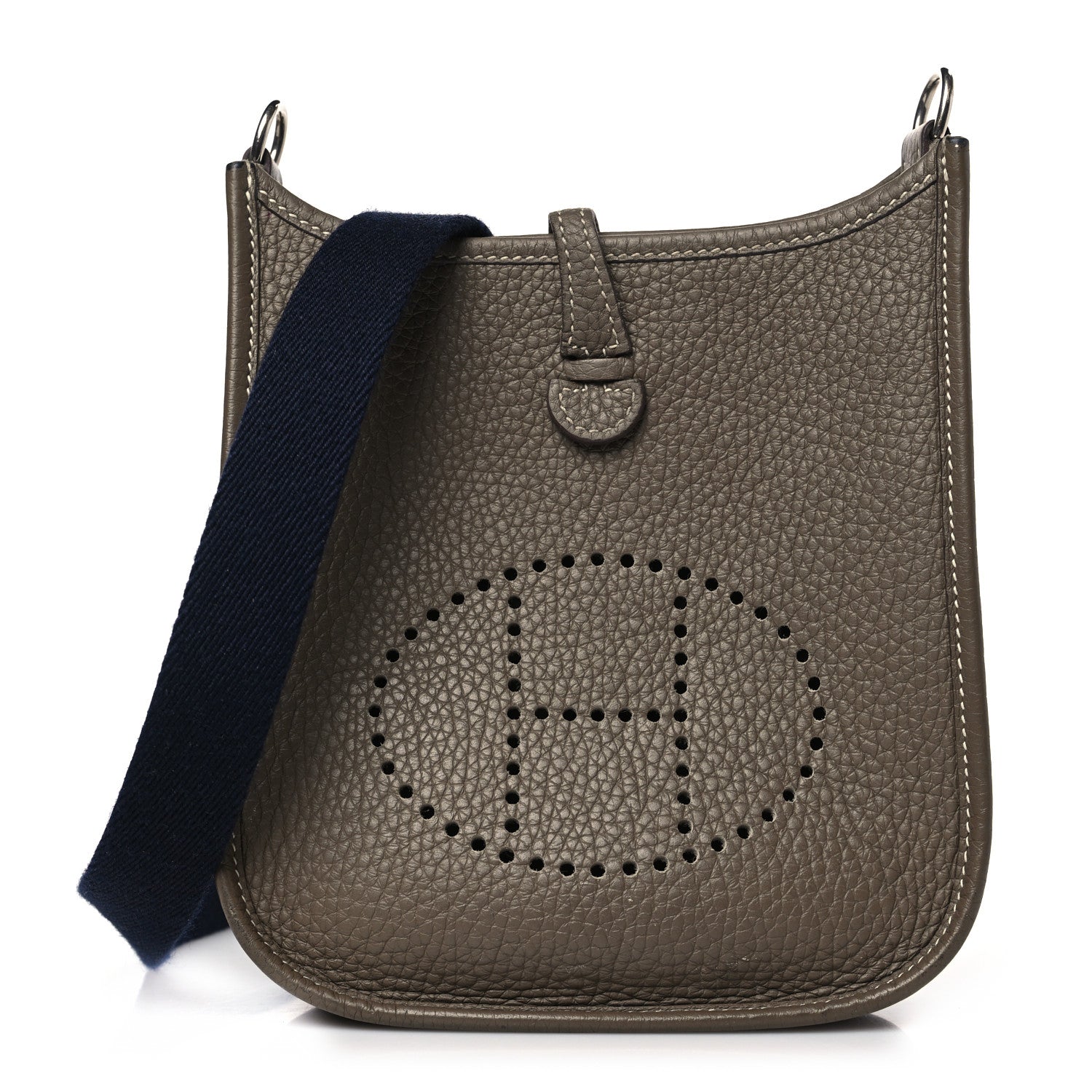 Hermes Taurillon Clemence Amazone Evelyne TPM Etoupe Bleu Indigo 1 of 11