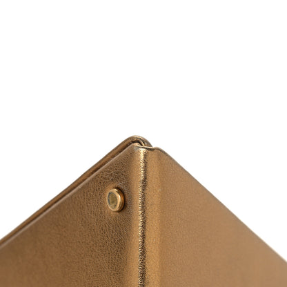Saint Laurent Metallic Lambskin Pyramid Clutch Brome 11 of 12