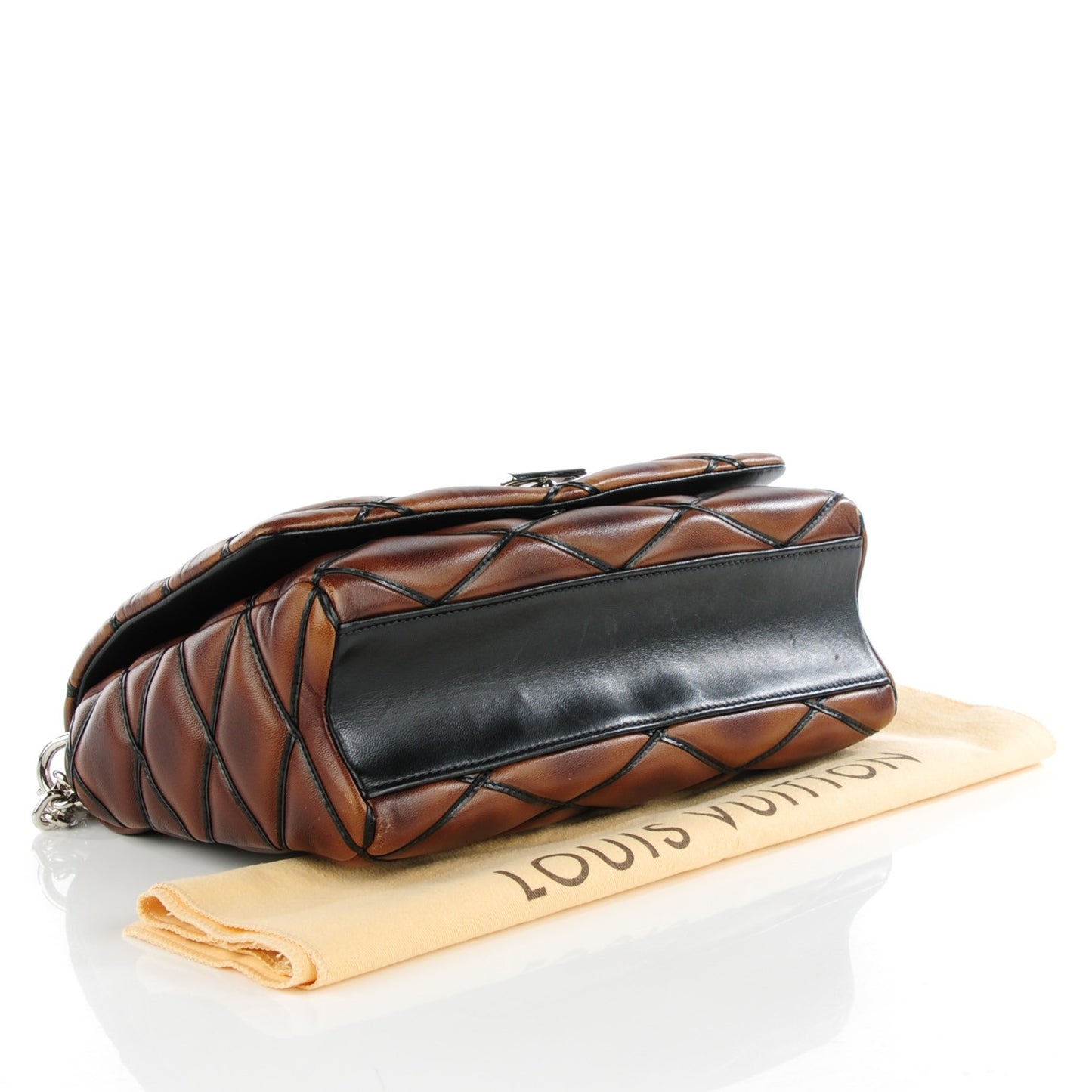 LOUIS VUITTON Lambskin Malletage GO-14 MM Brown