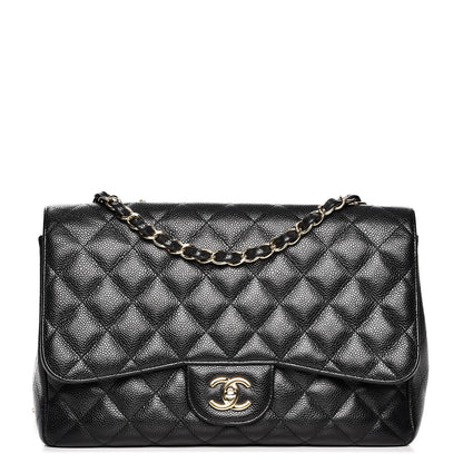 Chanel Caviar Quilted Jumbo Single Flap Black 1 of 13