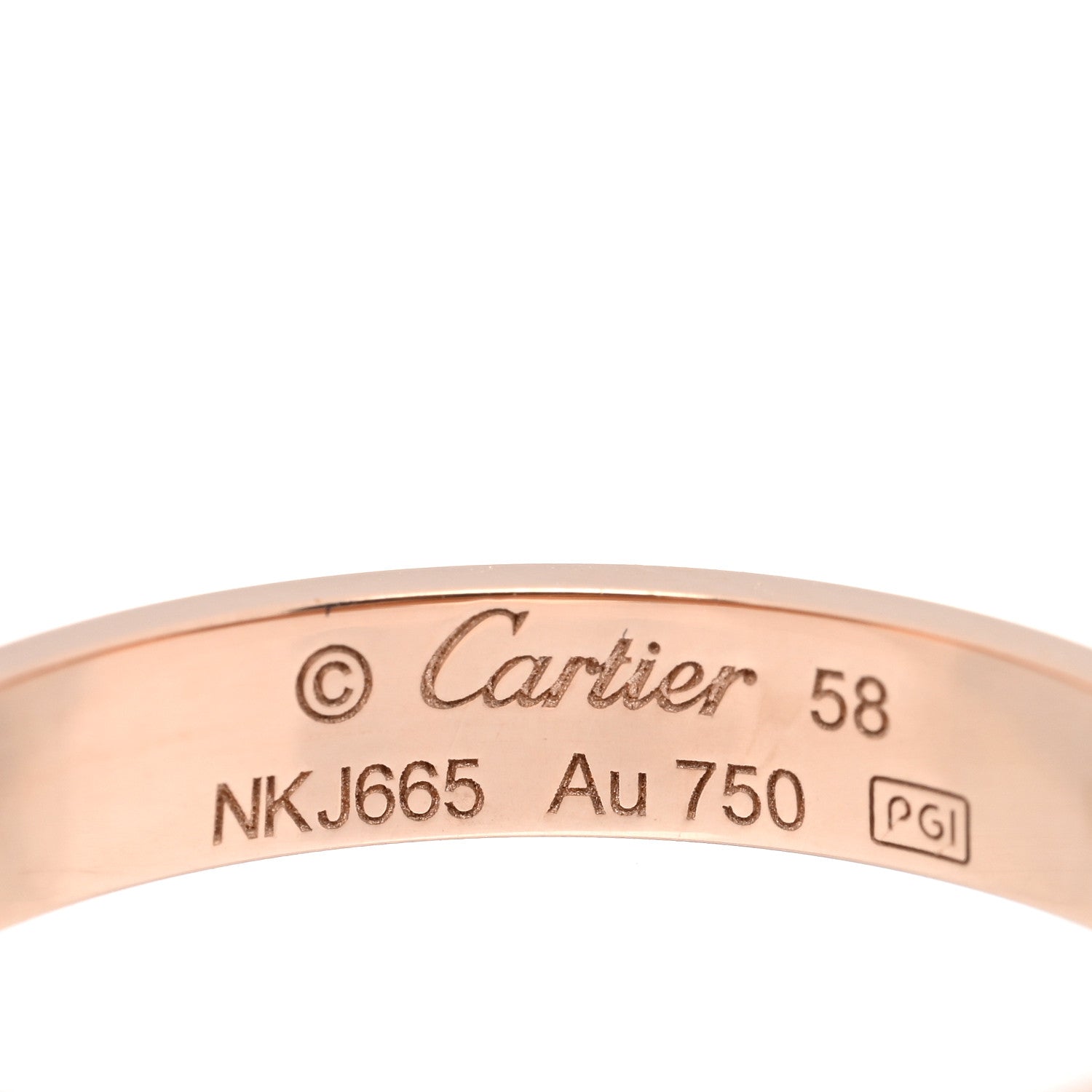 Cartier 18K Pink Gold 3.5mm LOVE Wedding Band Ring 58 8.5 4 of 5