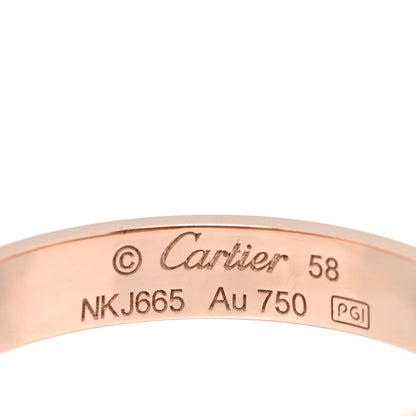 Cartier 18K Pink Gold 3.5mm LOVE Wedding Band Ring 58 8.5 4 of 5